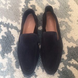 Zara Serraje navy suede loafer size 7